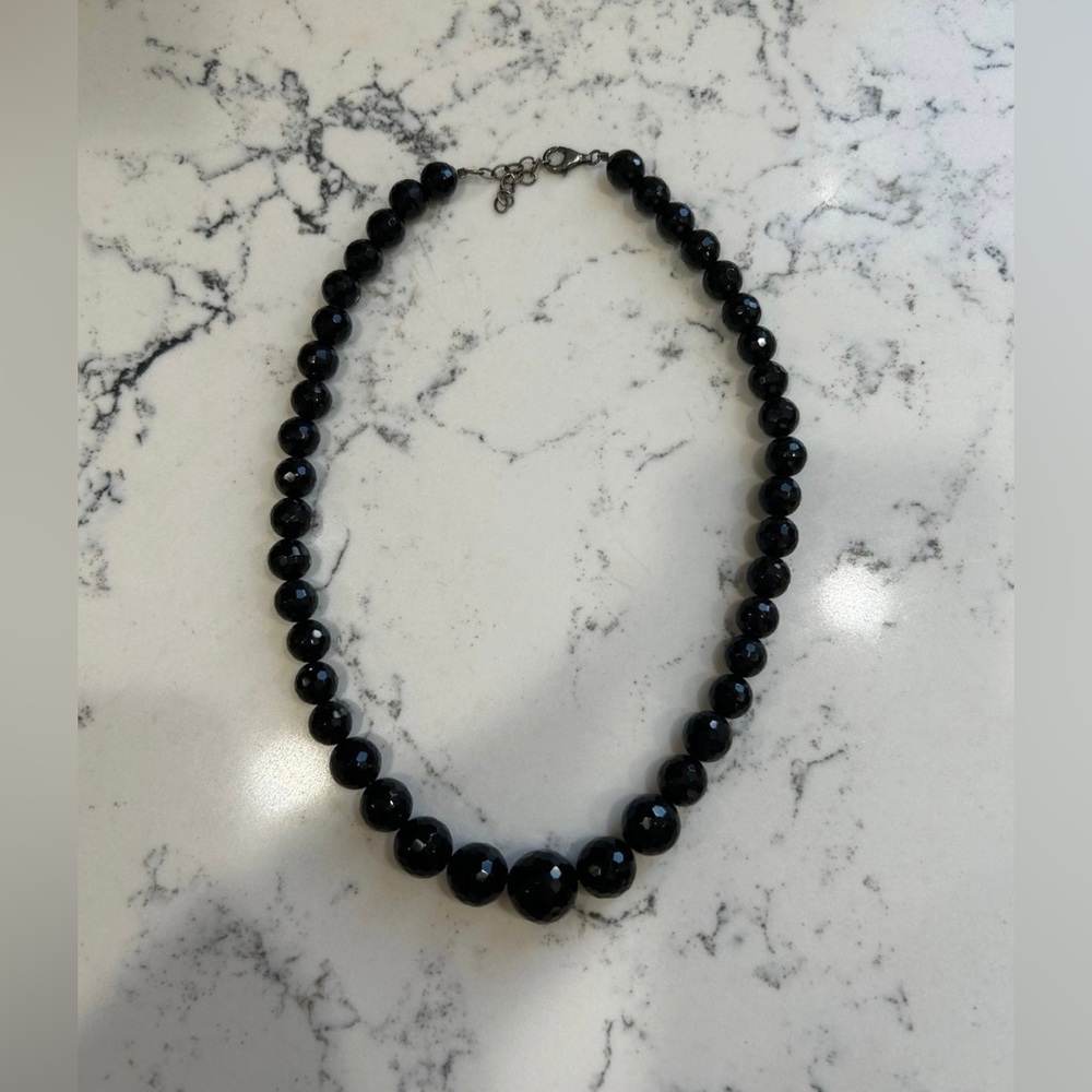 Black Beaded Necklace